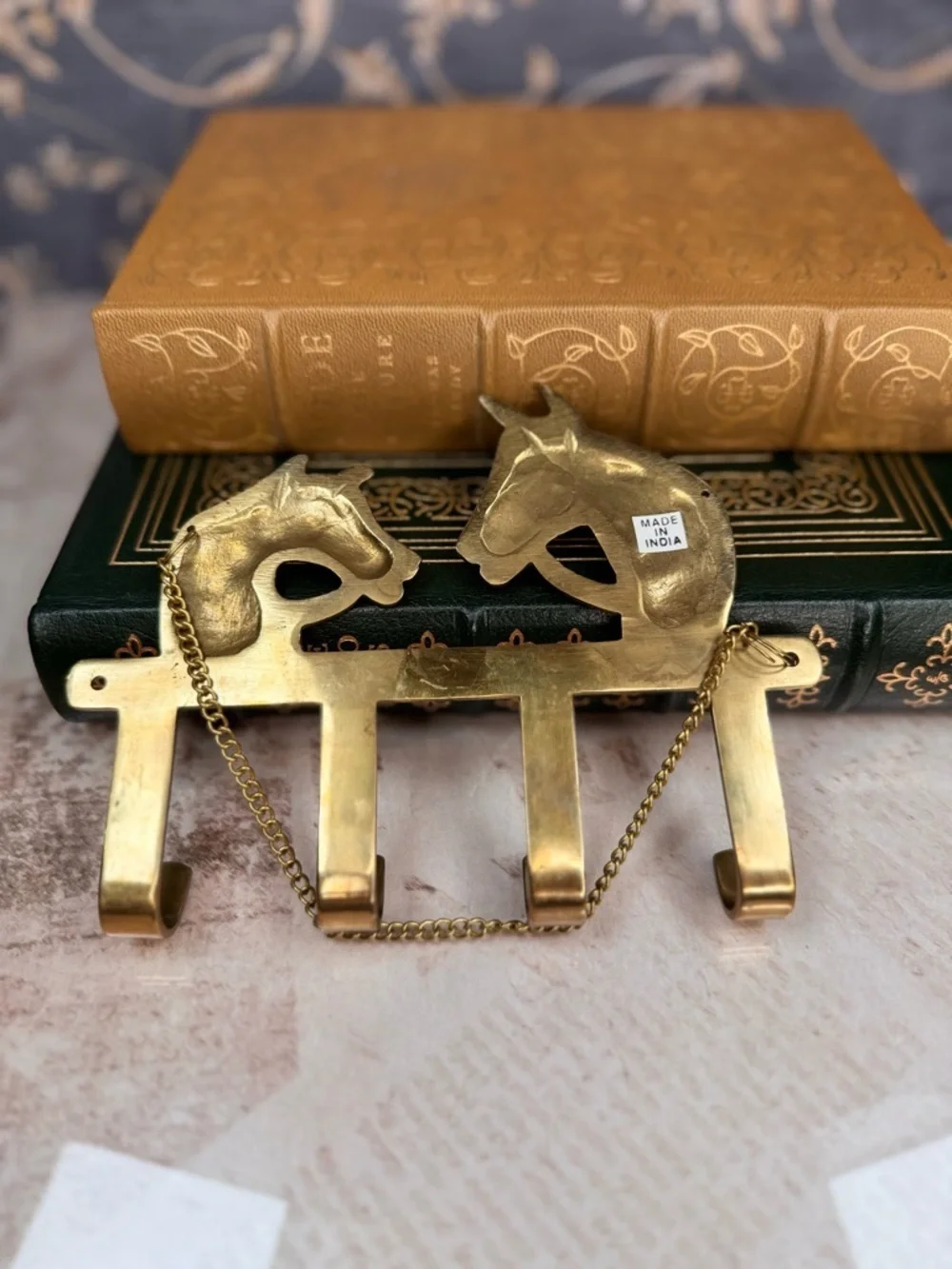 Brass Horse Head Wall Hook Rack Equestrian Key Coat Hanger India